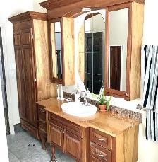 MEUBLE LAVABO EN BOIS - ARMOIRE