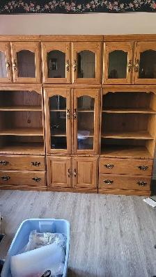 3 Piece Oak Finish Wall.Cabinet - Photo 2