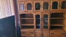 3 Piece Oak Finish Wall.Cabinet - Photo 3