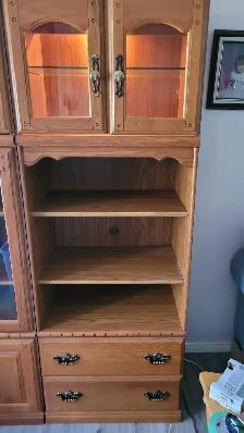 3 Piece Oak Finish Wall.Cabinet - Photo 4