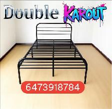 Store Closing: Heavy-Duty double Bed Frame No Box Spring Needed