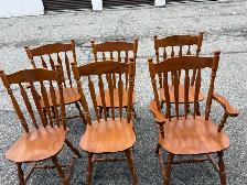 Free delivery used Set of 6 Solid Wood Dining Chairs