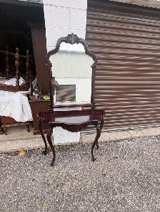 Free delivery used Vintage Style Console Table with Mirror - Photo 3