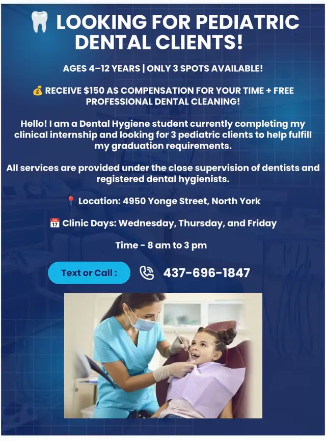 Looking for Kids Aged 4–12 for free dental cleaning