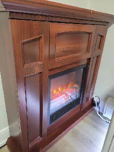 36' Electric, Corner Fireplace, TV Stand with Storage for Sale