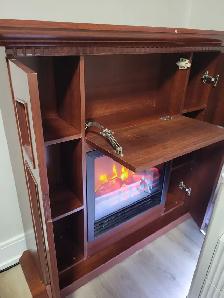 36' Electric, Corner Fireplace, TV Stand with Storage for Sale - Photo 2