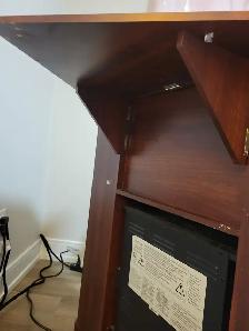 36' Electric, Corner Fireplace, TV Stand with Storage for Sale - Photo 4
