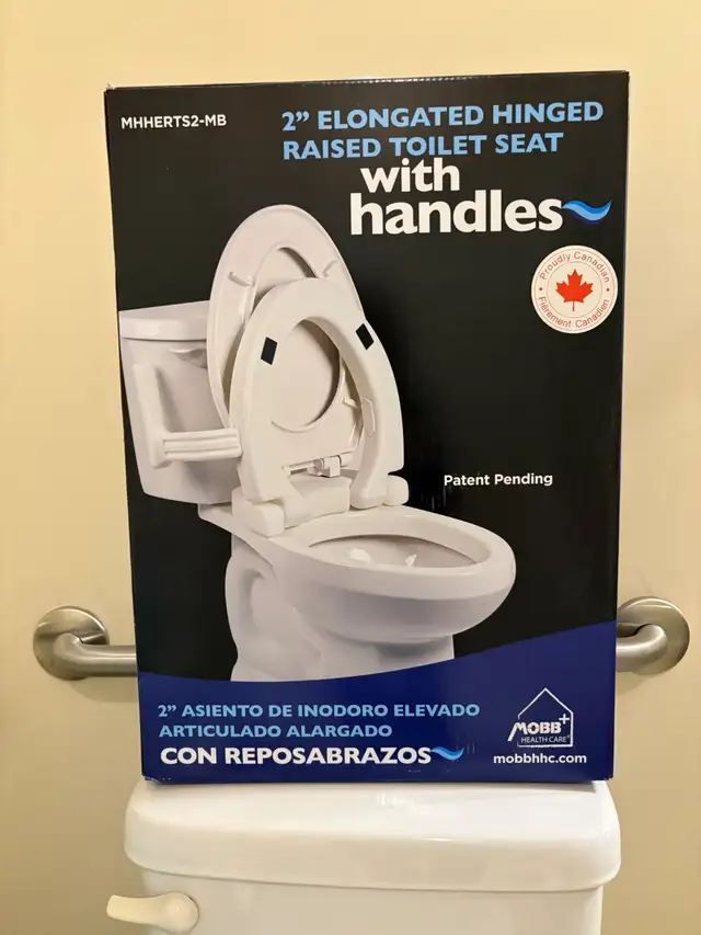 RAISED TOILET SEAT WITH HANDLES
