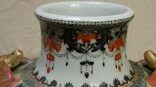 Vase Chinois Très Rare  peint a la Main Très 13 1/2 X 8 Pouces - Photo 2