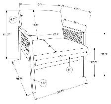 NEUF Chaise d'appoint en tissu et bois noyer(4 couleurs) - Photo 10