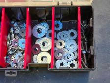 Tool Shop Storage Organizer W Zink Plated Split & Flat Washers - Photo 2