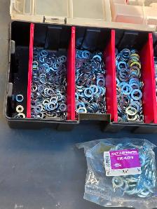 Tool Shop Storage Organizer W Zink Plated Split & Flat Washers - Photo 4