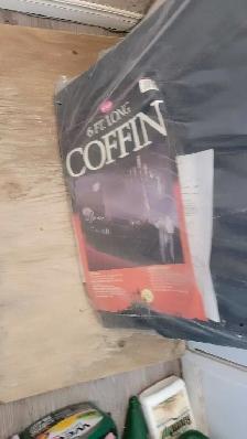 Halloween  Black Cardboard Coffin