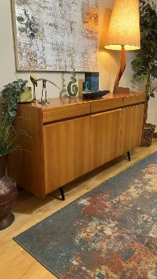 Mid century TEAK TECK. Buffet, bibliothèque, bar, bahut disques - Photo 2