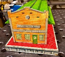 Tin Lithographed Toy Building ('Freight Terminal'. "Marx Toys") - Photo 3