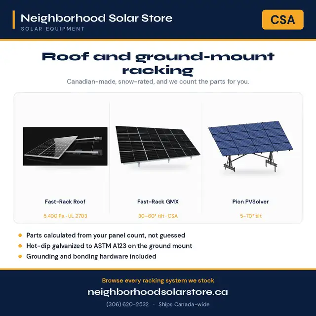 Solar Raking -  Roof and Ground Mount