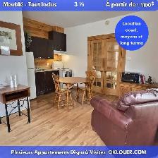 3 1/2 meublé – 1 chambre – Tout inclus – Saint-Roch