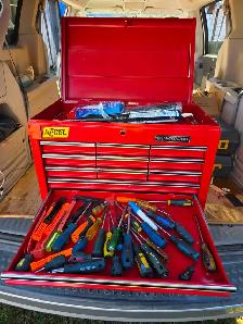 Mastercraft Full Depth 12 Drawers Red/Black Tool Chest USA Made1 - Photo 4