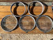 Vintage 1920’s-30’s headlight lenses and bezels,