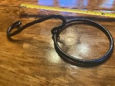 Vintage Wrought Iron Wall-Mounted Hook & Ring ! - Photo 6