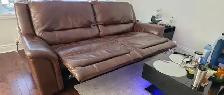 ASHLEY COUCH MINT CONDITION- POWER RECLINING 3 SEATER