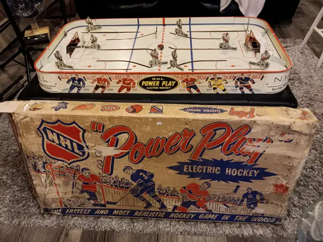 1960s Eagle Power Play NHL Table Hockey Game with Original Box.