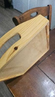 Plateau/cabaret vintage en bois (motif Faisant/oiseau) - Photo 7