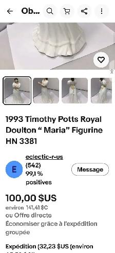 Figurine MARIA en porcelaine (HN 3381, Royal Doulton) - Photo 10