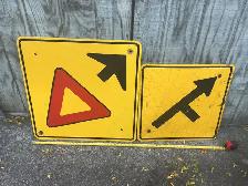 Two Vintage Metal Traffic Signs !
