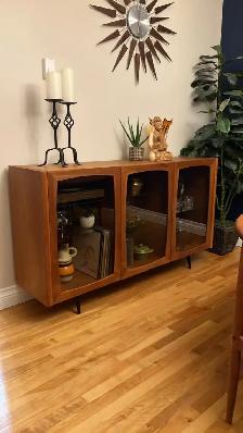Mid century modern. TEAK TECK. Vitrine, sideboard, vinyl record - Photo 2