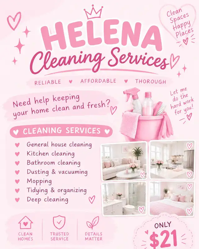 Looking for a cleaning job