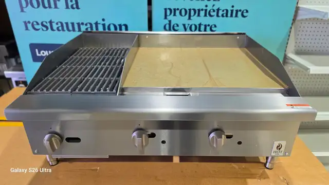 Commercial Gas Griddle & Charbroiler Combo Hot Zone