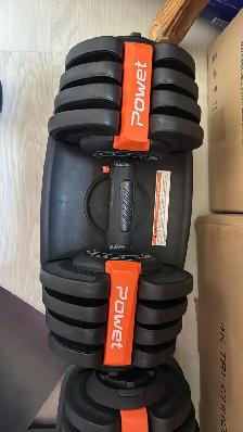 Powet Adjustable Dumbbells – Pair with Trays – $150