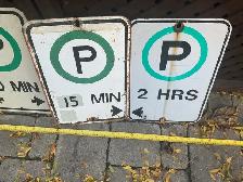 5 Vintage Metal Parking Limit Signs ! - Photo 4