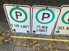 5 Vintage Metal Parking Limit Signs ! - Photo 7