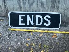 Vintage "ENDS" Traffic Road Sign !
