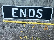 Vintage "ENDS" Traffic Road Sign ! - Photo 2