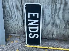 Vintage "ENDS" Traffic Road Sign ! - Photo 3