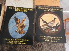 Vintage Stained Glass pattern books (two) from the 1970's