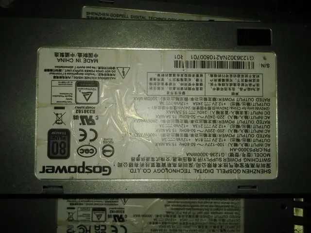 ASUS titanium 3000 watt psu power supply  ai server $600usd new