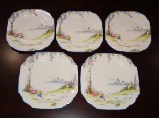 Antique Star Paragon England 'Gainsborough' - Set of 5 (1920s)
