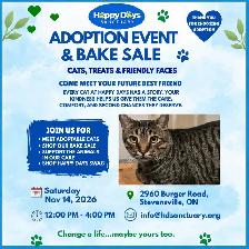 Happy Days Sanctuary Adoption Event & Bake Sale