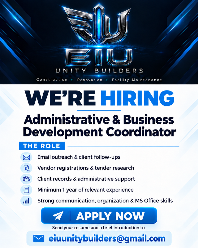 Administrative & Business Development Coordinator