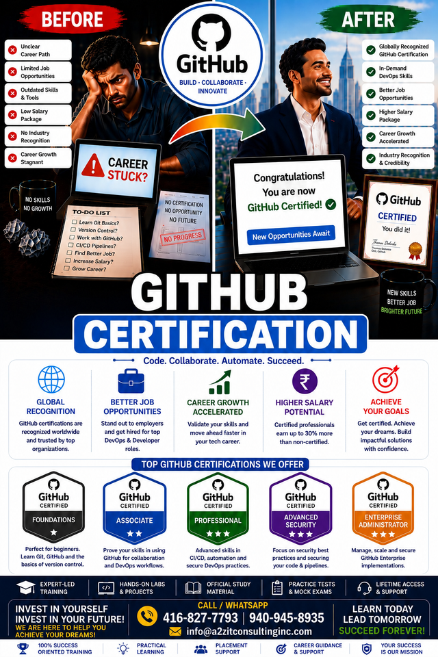 GitHub Certification Training & Job – Pay After You Pass!
