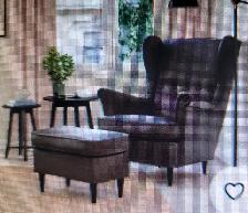 Fauteuil en cuir IKEA neuf
