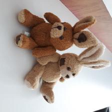2BÉBÉSLAPIN NEUFS ULTRA-DOUX 6POUCES HAU BEIGE BRUN: $5.00CHACUN - Photo 3