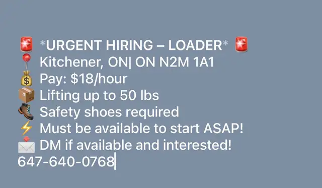 General Labour : Loader