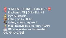 General Labour : Loader