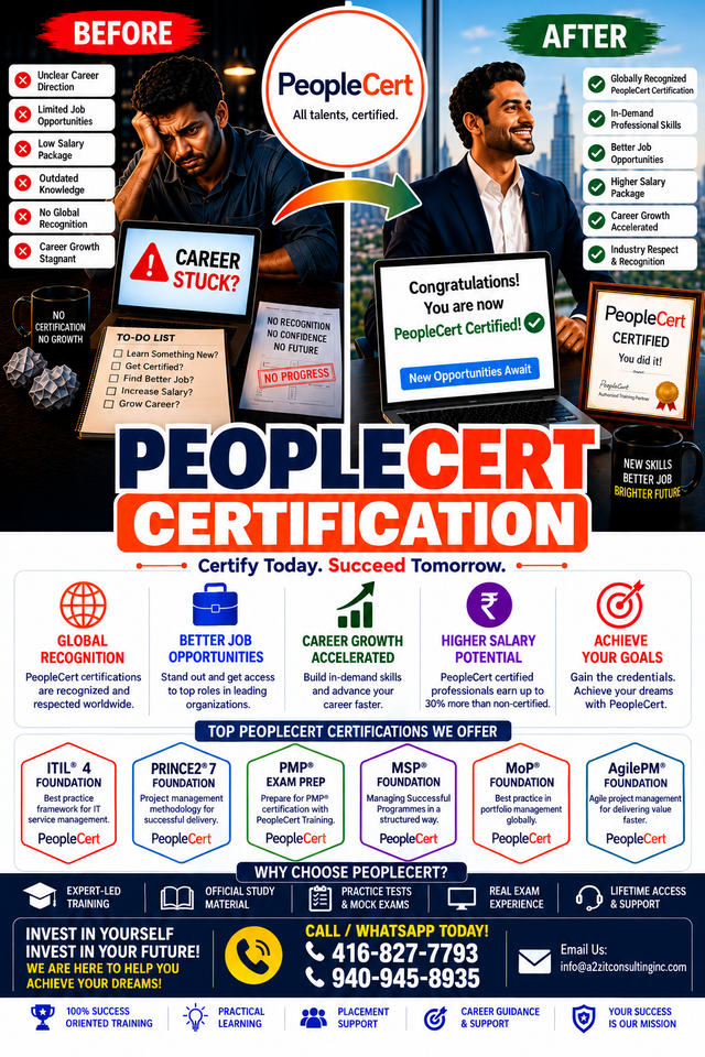 PeopleCert ITIL 4 & PRINCE2 Training & Job – Pay After You Pass!