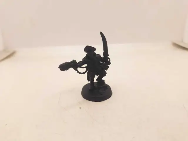 Warhammer 40k OOP imperial guard Plastic Commisar Primed Black